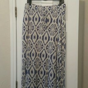 Aztec print maxi skirt