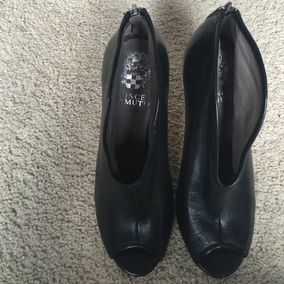 Vince Camuto peep toe booties