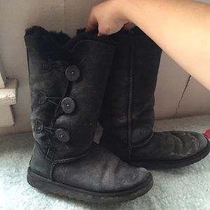 Ugg tall Bailey button boot - black