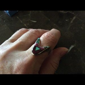 Brand New Opal, Turquoise, Spiny oyster, Onyx Ring