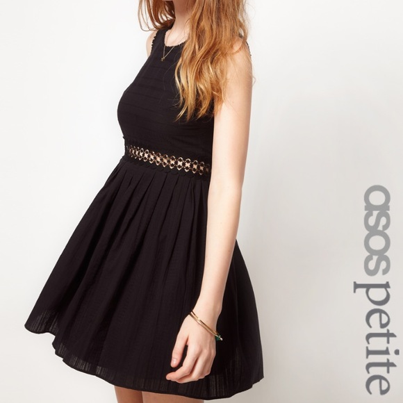 ASOS PETITE mini dress with crochet waist