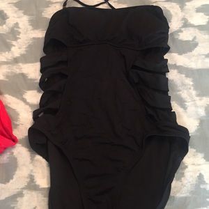Black 1piece with slits