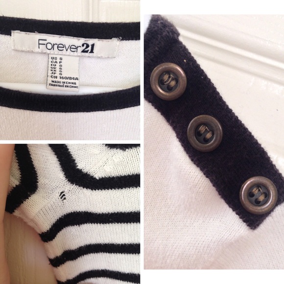 ❗️DONATING 7/15❗️Forever 21 Striped Sweater - Picture 4 of 4