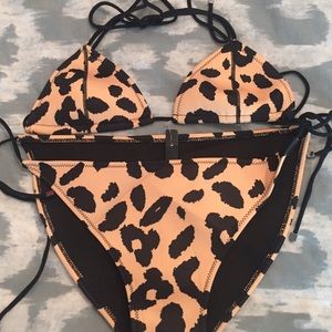 Leopard neoprene bikini