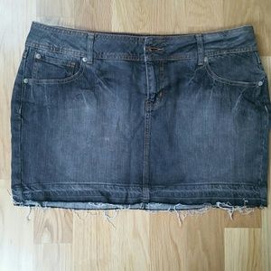 Gray Denim jean skirt