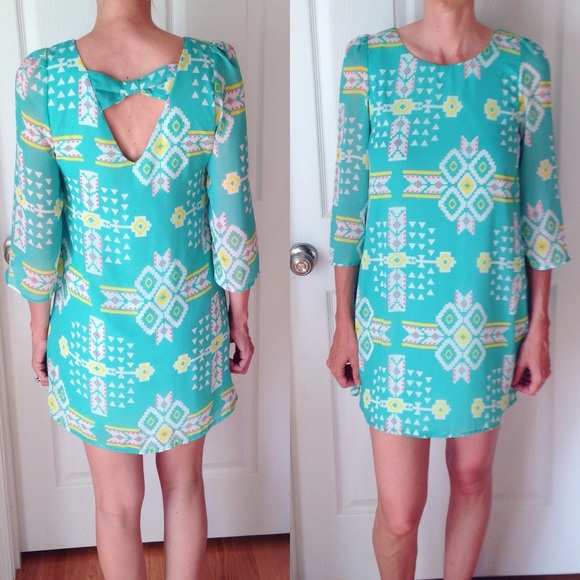 Aztec print dress