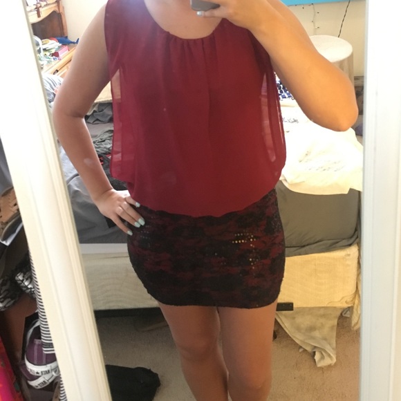 Black and red dress