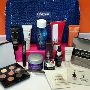 Cosmetic $ Makeup Samples + Cosmetic bag