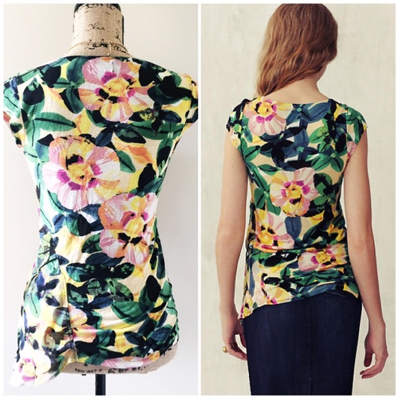 ❌BUNDLED❌ Anthropologie Deletta Alstroemeria Tee - Picture 4 of 4