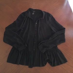 Black long sleeve blouse
