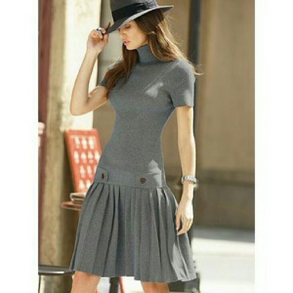 Drop Waist Dress w/Pleats