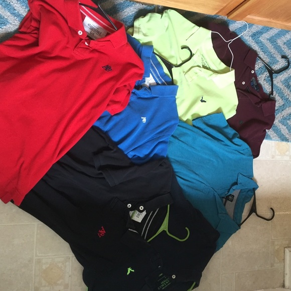 Lot of 7 men's polis