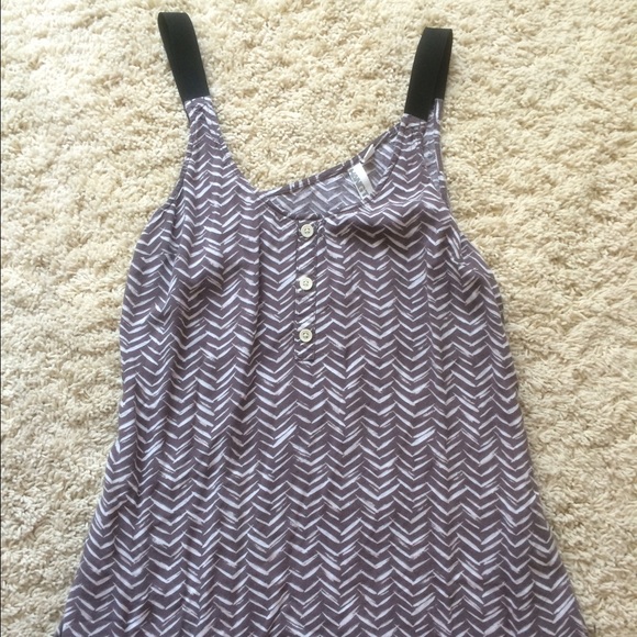 Grey and white tank top