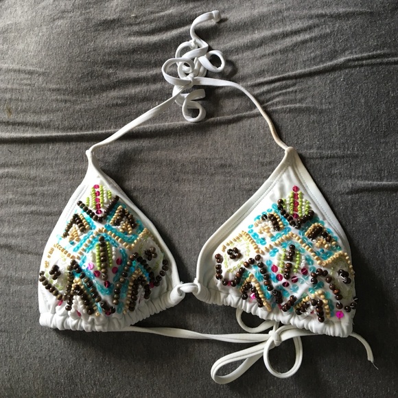 Beaded bikini top