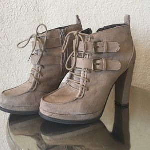 Tan suede boots