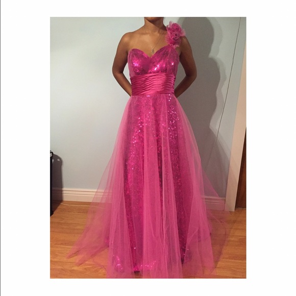 Jovani Sparkly Fuchsia Prom/Pageant Dress