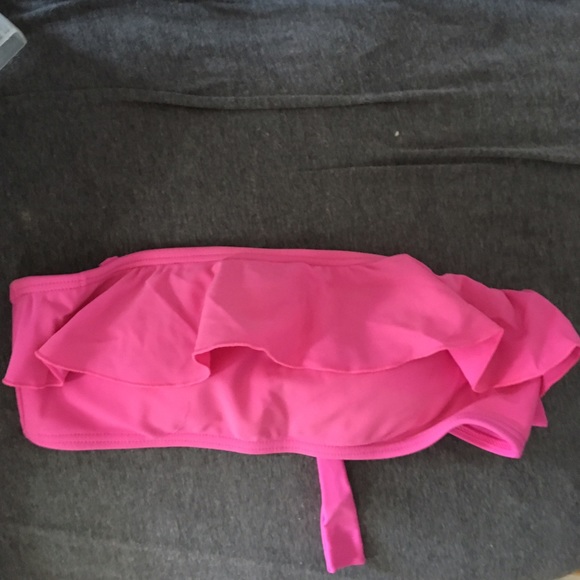 Ruffle bandeau swimsuit top