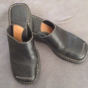 BORN slip on black leather