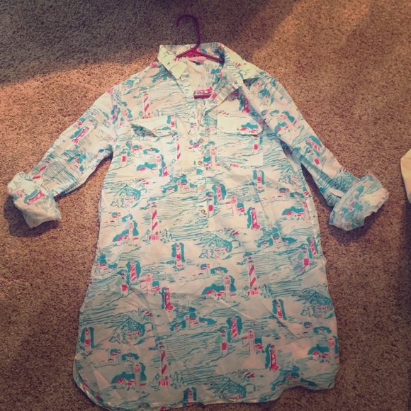 Lilly Pulitzer "Watch Out" Button Down Tunic