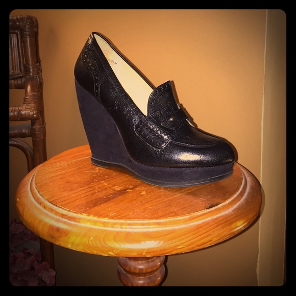 RAINY DAY SALE!! Platform wedges leather and suede