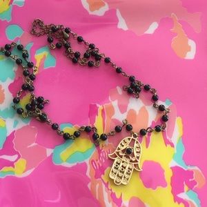 Hamsa good luck hand necklace