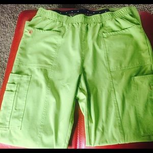Scrub pants,  heartsoul, bright green/yellow.