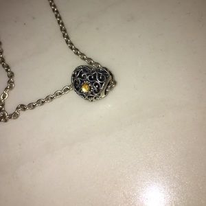Pandora November birthstone charm and necklace