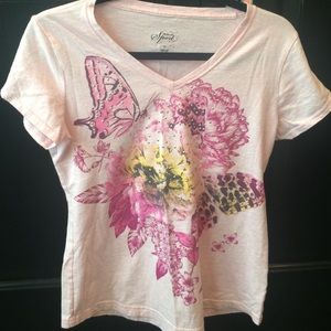 Graphic butterfly tee