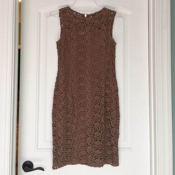 Brown lace dress