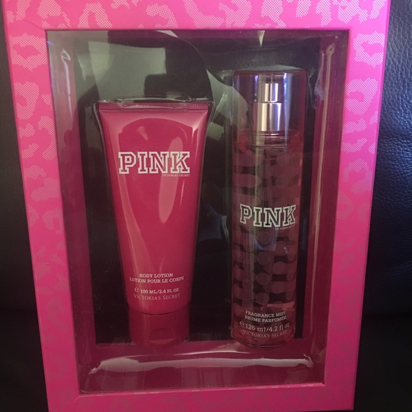 PINK body lotion & fragrance mist set