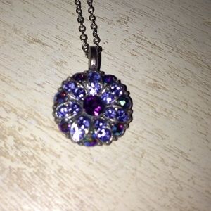 NEVER WORN Purple Mariana guardian angel necklace