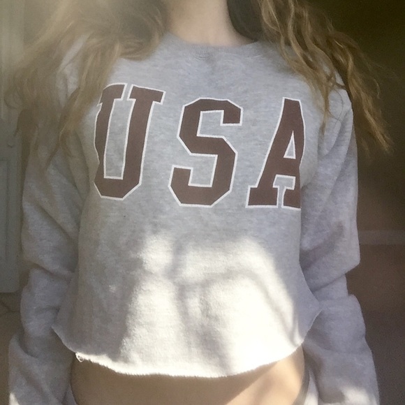 USA cropped sweatshirt