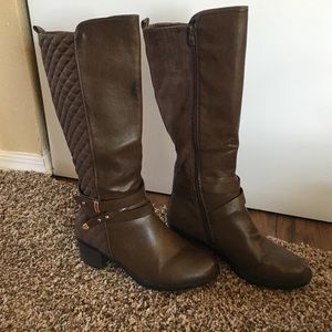 Brown, Viseniya Ital-design women's biker boots.