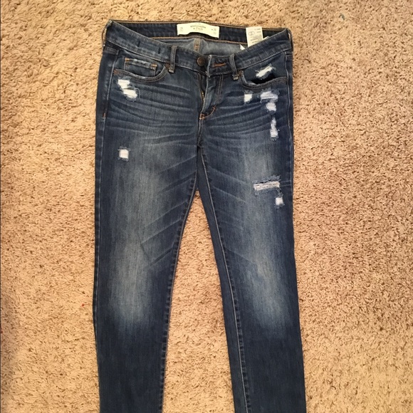 Abercrombie distressed skinny jeans