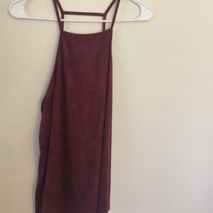 suede top