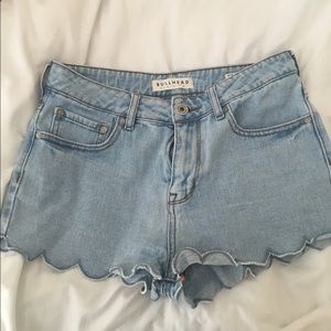 Light denim shorts
