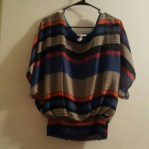 Horizontal striped blouse