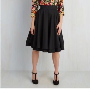 Full midi black skirt