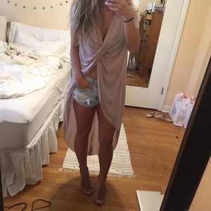 Cross over drape top