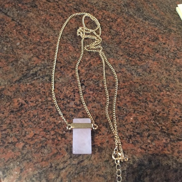 💟Last 2!💟 Rose Quartz 18k Gold Pltd Necklace - Picture 4 of 4