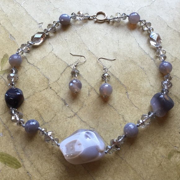 AGATE NECKLACE SET - Picture 1 of 4
