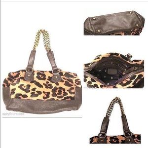 J. Crew leopard leather purse