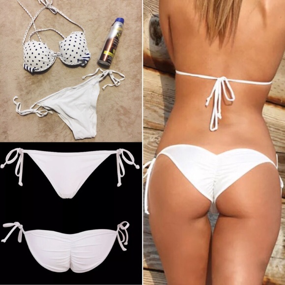 NWOT Ruched Cheeky Bikini Bottom