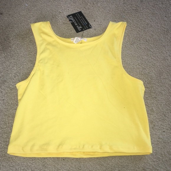 NWT YELLOW CROP TOP