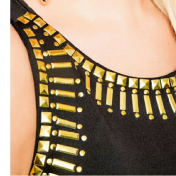 Embellished Neck Scuba Dress - Picture 3 of 3