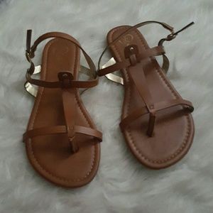 Cognac sandals