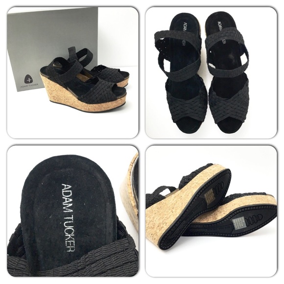 Adam Tucker PosyBasketweave Platform Wedge Sandal - Picture 3 of 4