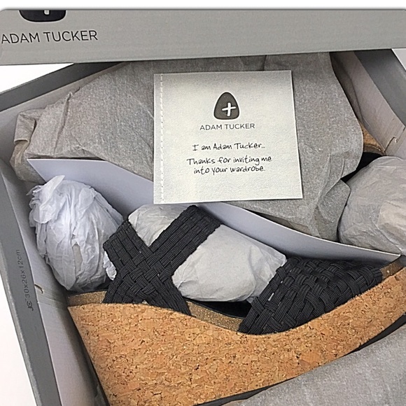 Adam Tucker PosyBasketweave Platform Wedge Sandal - Picture 4 of 4