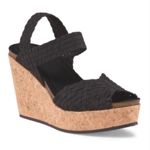 Adam Tucker PosyBasketweave Platform Wedge Sandal - Picture 2 of 4