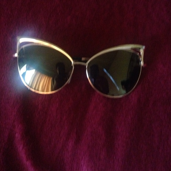 Cat eye sunglasses.